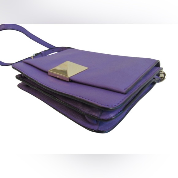 Kate Spade ♠️ Purple Leather Chain Link Crossbody (6.5"'×9"x3") EUC - Picture 7 of 14